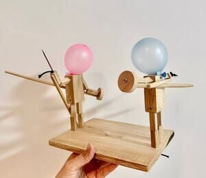 2‑Player Balloon Bamboo Fencing Game